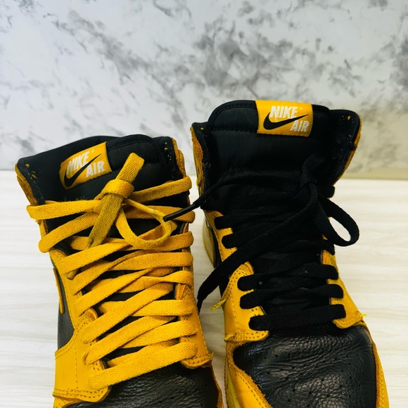 Nike Air Jordan 1 Retro High OG GS Pollen Size 6.5Y Yellow  Black 575441 701 - Picture 6 of 6
